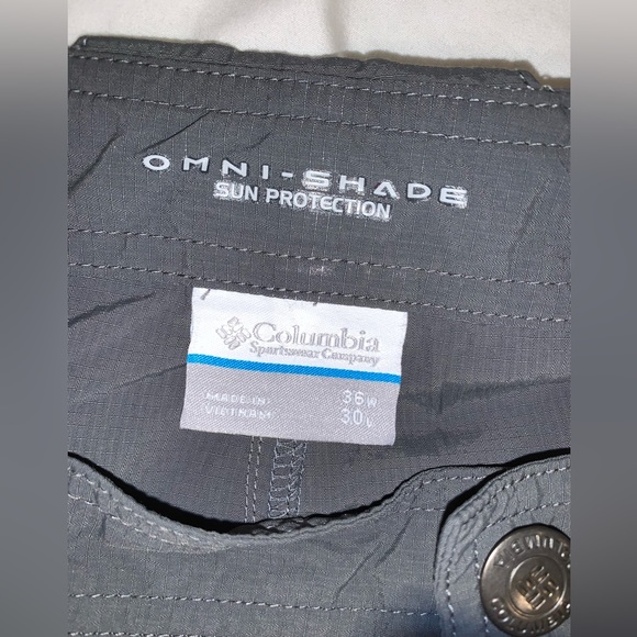 COLUMBIA men PFG Omni - Shield gray pants men’s size 36 X 30 - Picture 6 of 15